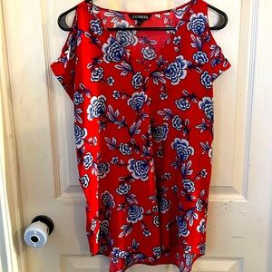 Express cold shoulder blouse